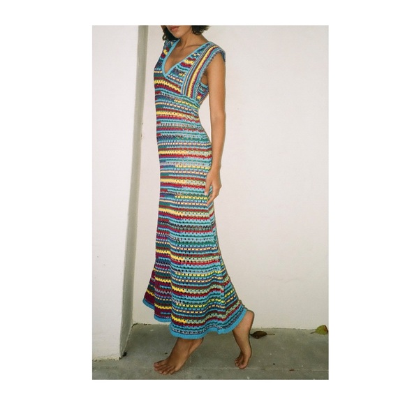 Zara Multicolor Knit Dress S - Picture 5 of 9